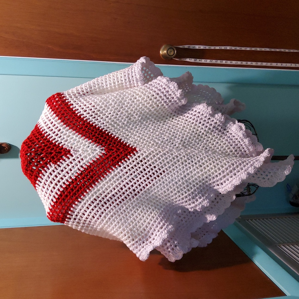 Sparkly and Ruffle Trim Shawl